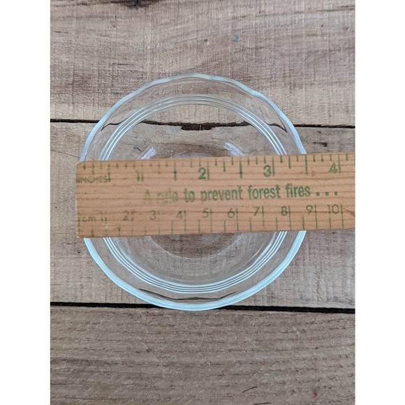 Vtg Set of 4 Pyrex Clear Glass Scalloped Edge 3 Ringed Custard Cups #463 - 6 oz - Picture 8 of 8